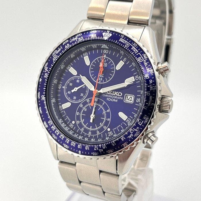 Seiko - Flightmaster Chronograph - Zonder minimumprijs -, Handtassen en Accessoires, Horloges | Antiek