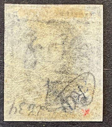 België 1849/1850 - Leopold I - Medaillon met watermerk in, Gestempeld