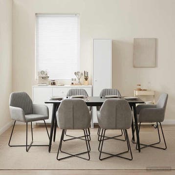 vidaXL Eetstoelen 4 st fluweel Lichtgrijs 55 x 50 x 84 cm, Verzenden, Nieuw