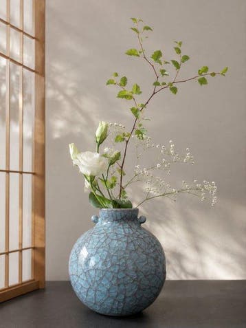 Japanse celadon Yaegasumi/ Crackle Vase, Antiek en Kunst