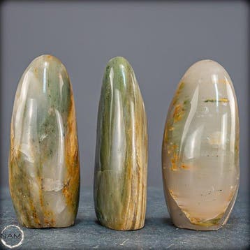 Harmonisch edelsteen-Set – Groene tuinkwarts freiformen
