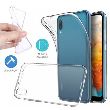 Huawei Y5 2019 Transparant TPU Hoesje + Screen Protector, Télécoms, Verzenden
