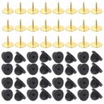 Fako Bijoux - 25 Steek Pinnen Met Rubberen Pin Backs - Badge, Verzenden, Nieuw