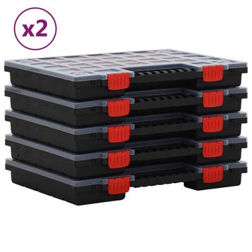 vidaXL Assortimentsdozen 10 st 40x30x5 cm polypropeen, Doe-het-zelf en Bouw, Verzenden, Nieuw