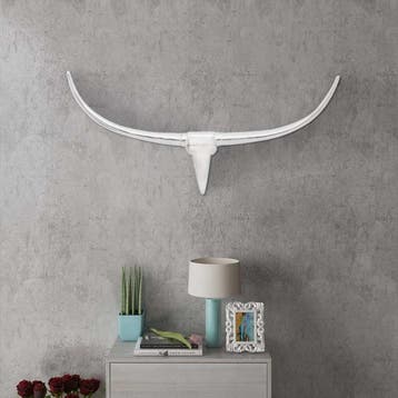 vidaXL Stierenkop voor aan de muur aluminium 96 cm, Verzenden