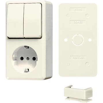 Jung AP600 White Series Combo RA avec plaque de base - B675A, Verzenden