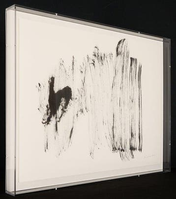 Jan Henderikse (1937) - Originele Inkt Tekening in plexi
