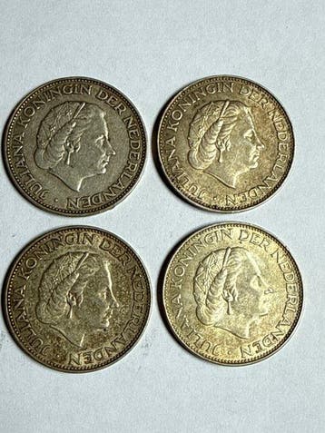 Nederland. 2 1/2 Gulden 1960, 1961, 1962, 1963 (Zonder