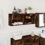 vidaXL Badkamerwandkast 100x25x40 cm bewerkt hout gerookt, Verzenden