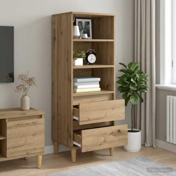 vidaXL Highboard Artisanaal eiken 40 x 36 x 110 cm Bewerkt, Verzenden, Nieuw