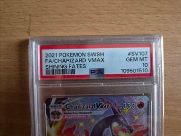 Pokémon - 1 Graded card - Charizard SV107 Secret rare, Full, Hobby en Vrije tijd, Verzamelkaartspellen | Pokémon, Nieuw
