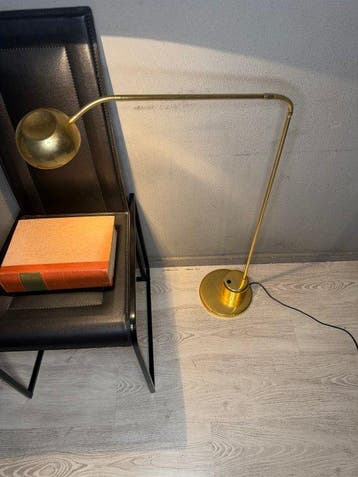 Staande lamp - Koper - Telescopische vloerlamp, Antiek en Kunst, Curiosa en Brocante