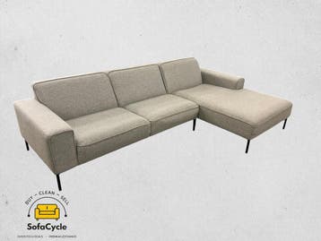Premium SITS grijze 3,5-zit met chaise longue, Verzenden