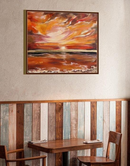 Irina Morisch - Oil seascape -ready to hang -Lets dream, Antiek en Kunst, Kunst | Schilderijen | Modern