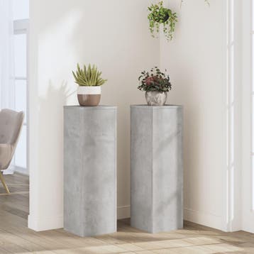 vidaXL Plantenstandaards 2 st 25x25x80 cm bewerkt hout, Verzenden, Nieuw