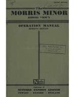 1952 MORRIS MINOR INSTRUCTIEBOEKJE ENGELS