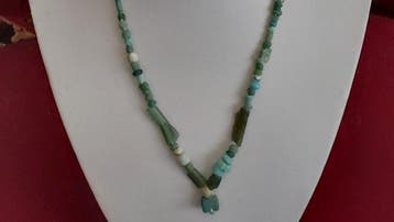 Oud-Romeins, Keizerrijk Glas Romeinse glazen kralen ketting,