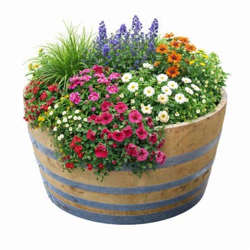 Grote ronde eikenhouten bloembakken – 300, 400 en 500 liter, Rond, Nieuw, Ophalen of Verzenden, Balkon