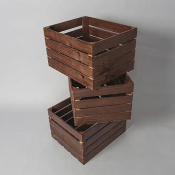 Nieuwe houten fruitkisten 50x40x30cm - bruin - opbergkist, Minder dan 50 cm, Verzenden, Nieuw, Minder dan 50 cm