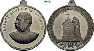 Zinnmedaille Sachsen-kurlinie ab 1547 (albertiner) Albert..., Verzenden