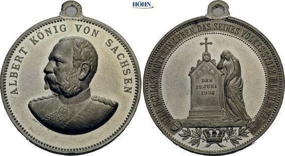 Zinnmedaille Sachsen-kurlinie ab 1547 (albertiner) Albert..., Timbres & Monnaies, Monnaies | Europe | Monnaies non-euro, Envoi