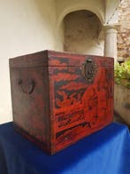 Chinese antieke houten doos, Qing-dynastie, 19e eeuw - Hout