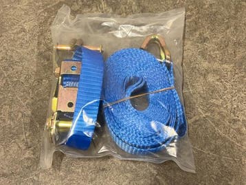 Veiling - 10x Konvox spanband ratelgesp+haak 25mm x 5m, Autos : Divers, Remorques Pièces