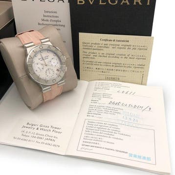 Bvlgari - Diagono - Chronograph pink mother-of-pearl dial DG, Nieuw