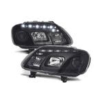 PHARES POUR VOLKSWAGEN VW CADDY 04-10 DAYLIGHT FOND NOIR, Verzenden