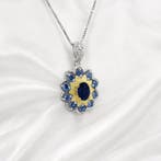 Sans prix de réserve - Collier Plaqué or Saphir - Topaze -, Nieuw