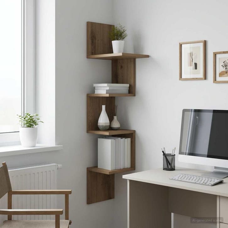 vidaXL Wandplank Muurmontage Artisanaal eiken 32 x 21 x 107, Maison & Meubles, Armoires | Armoires murales, Envoi