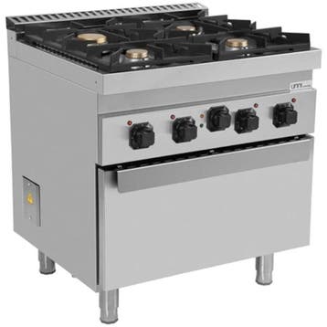 Fornuis + Oven | 700 SERIE | Gas | 4 Branders (3x 6.5kW, 1x, Verzenden