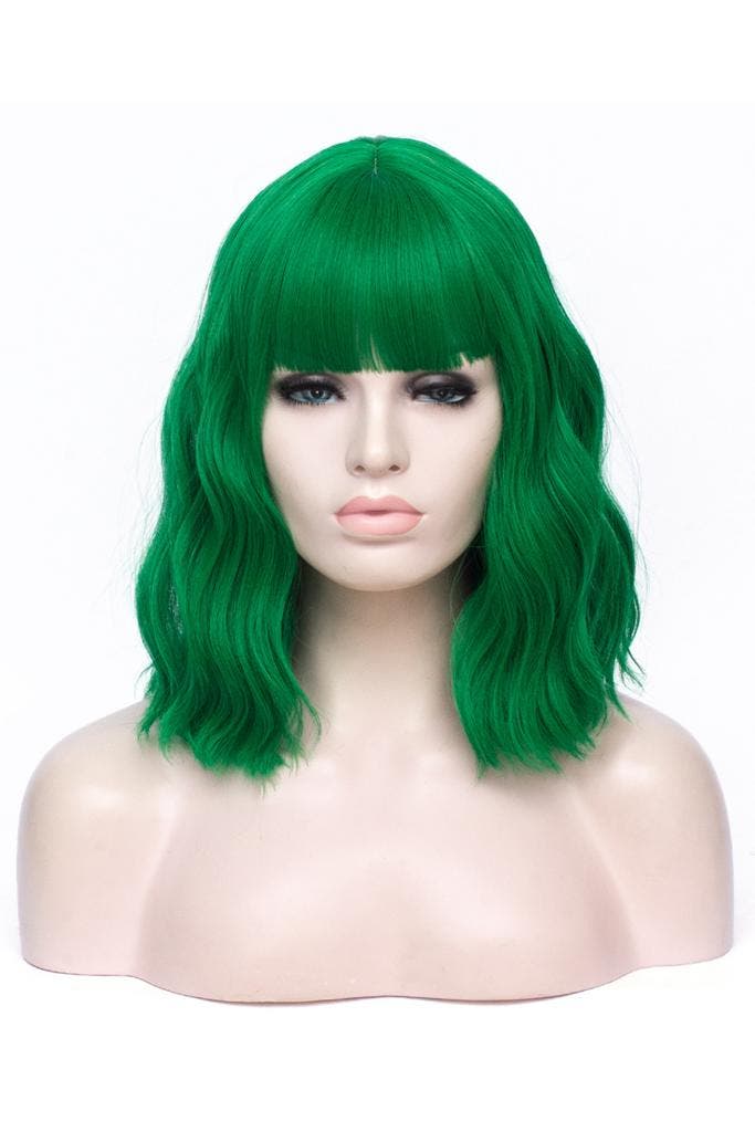 KIMU® Luxe Groen Pruik Schouderlengte Rechte Pony Krullen Do, Vêtements | Femmes, Costumes de carnaval & Vêtements de fête, Enlèvement ou Envoi