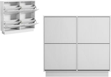 Schoenenkast - Schoenenrek - 99x24x91 cm - Wit - UEV, Huis en Inrichting, Verzenden