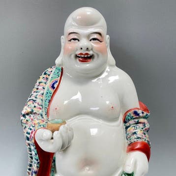 Beeldje - Chinese Famille Rose Porcelain Figure of Budai -
