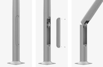 Kantelmast scharniermast 4,5 meter hard geanodiseerd alumini, Verzenden