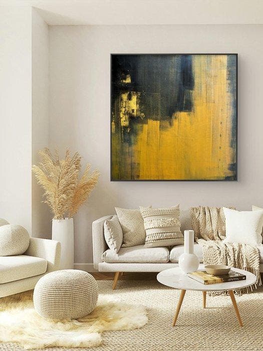 Luca Domiro - THE GOLDEN PAUSE - Large original painting, Antiquités & Art, Art | Peinture | Moderne