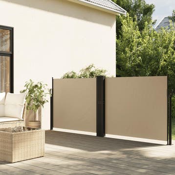 vidaXL Windscherm uittrekbaar 140x1000 cm beige, Verzenden