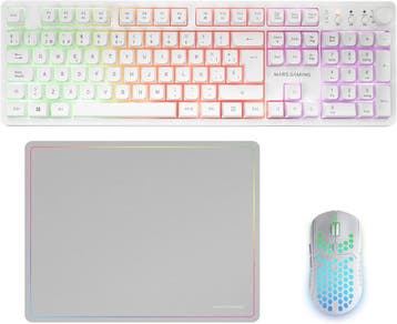 Gaming Toetsenbord & Muis Wit | Retour Deal | Sla nu toe, Toetsenbord en muis-set, Verzenden, Zo goed als nieuw, Draadloos