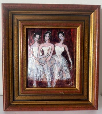 3 ballerines - Plaque émaillée - Émail, Nieuw