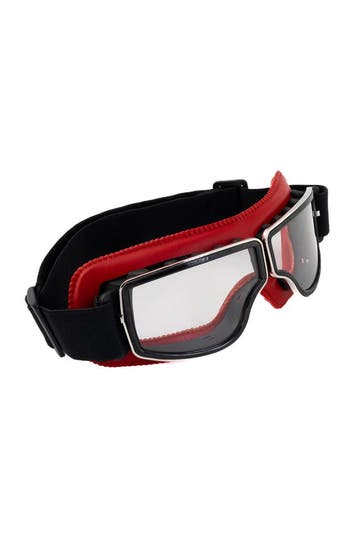 KIMU® Goggles Motorbril Skibril Bril Rood Montuur Transparan, Ophalen of Verzenden, Nieuw