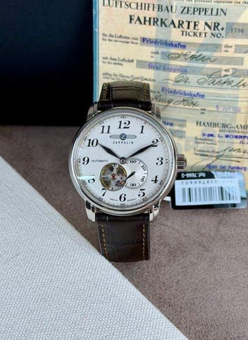 Zeppelin - Graf Zeppelin Open Heart Automatic - 7666-5 -, Nieuw