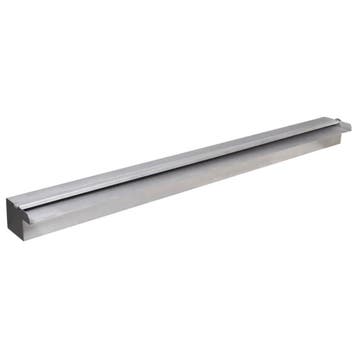 vidaXL Zwembadwaterval met LEDs rechthoekig 90 cm roestvrij, Verzenden, Nieuw
