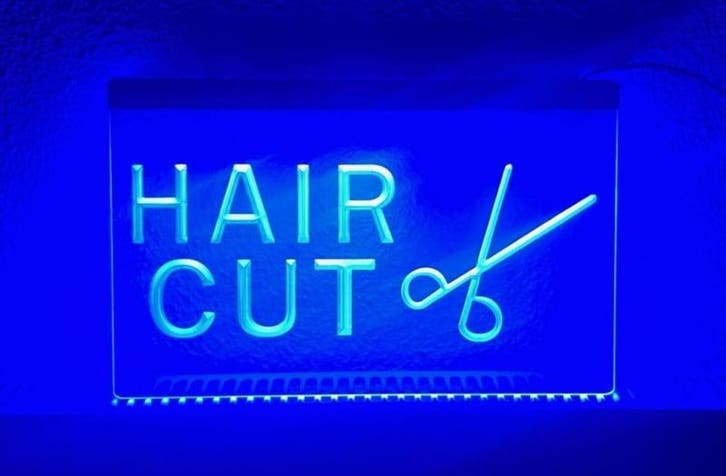 Haircut kapper barber neon bord lamp LED verlichting lichtba, Maison & Meubles, Lampes | Autre, Envoi