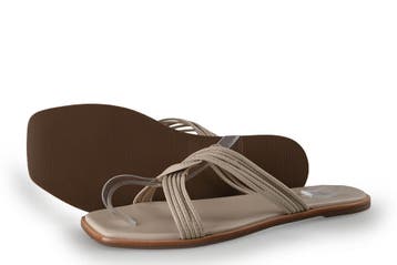 Schoen Slippers in maat 41 Beige, Slippers, Verzenden, Beige, Zo goed als nieuw