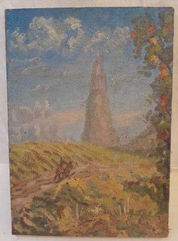 Aleksandr Kharitonov (1932-1993) - Paesaggio con un, Antiquités & Art