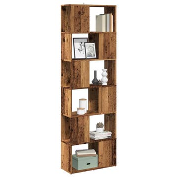 vidaXL Boekenkast/kamerscherm 60x24x186 cm oud houtkleurig, Huis en Inrichting, Kasten | Boekenkasten, Verzenden, Nieuw