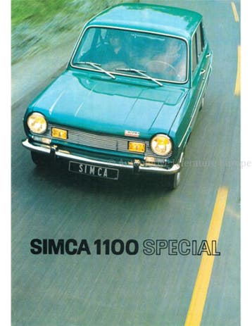 1970 SIMCA 1100 SPECIAL BROCHURE NEDERLANDS, Nieuw