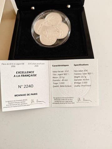 Frankrijk. 10 Euro 2016 Van Cleef et Arpels Proof