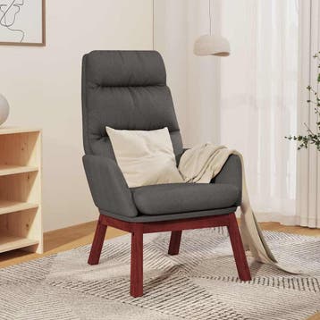 vidaXL Relaxstoel stof donkergrijs, Verzenden, Nieuw